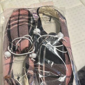 Corkys Plaid Loafers - Pink and Black